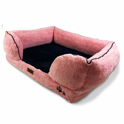 Petter World Ultra Luxury Micro Fur Orthopedic Sofa Bed for Dogs (Millennial Pink) - Image 5