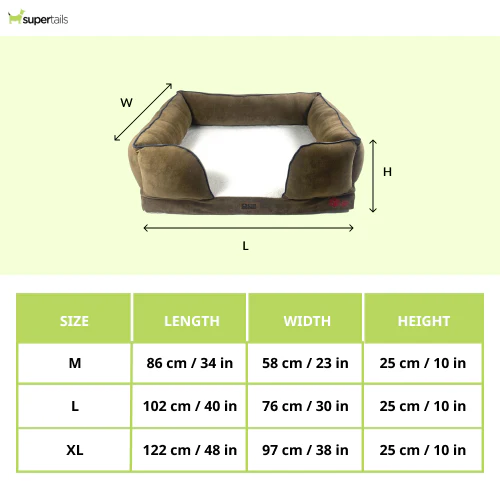 Petter World Ultra Luxury Micro Fur Orthopedic Sofa Bed for Dogs (Mocha Brown) - Image 2