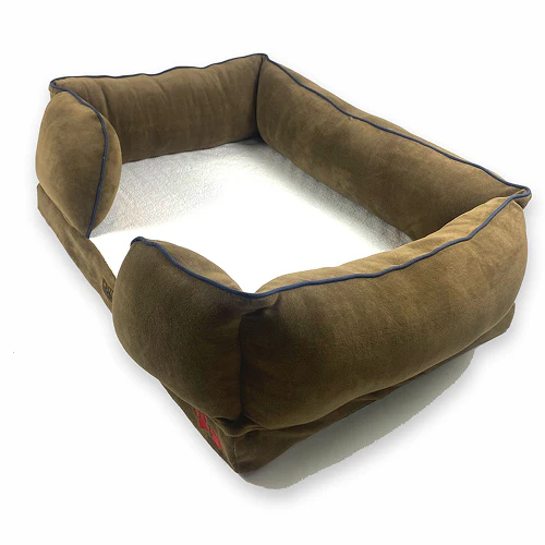 Petter World Ultra Luxury Micro Fur Orthopedic Sofa Bed for Dogs (Mocha Brown) - Image 5