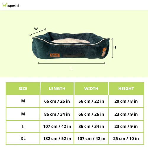 Petter World Ultra Luxury Micro Lounger Bed With Removable Sherpa for Dogs (Green) - Image 2