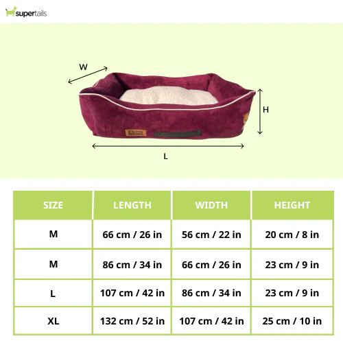 Petter World Ultra Luxury Micro Lounger Bed With Removable Sherpa for Dogs (Mulled Wine) - Image 2