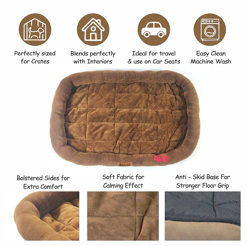 Petter World Ultra Soft Mat with Padded Bed for Dogs (Mocha Brown) - Image 5
