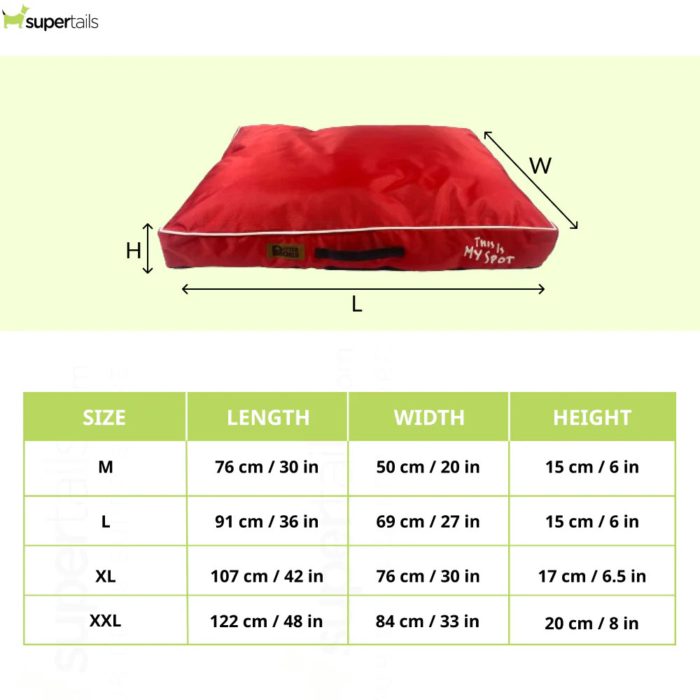 Petter World Waterproof Easy Clean Monsoon Bed with Removable & Washable Cover (Cherry Red) - Image 3