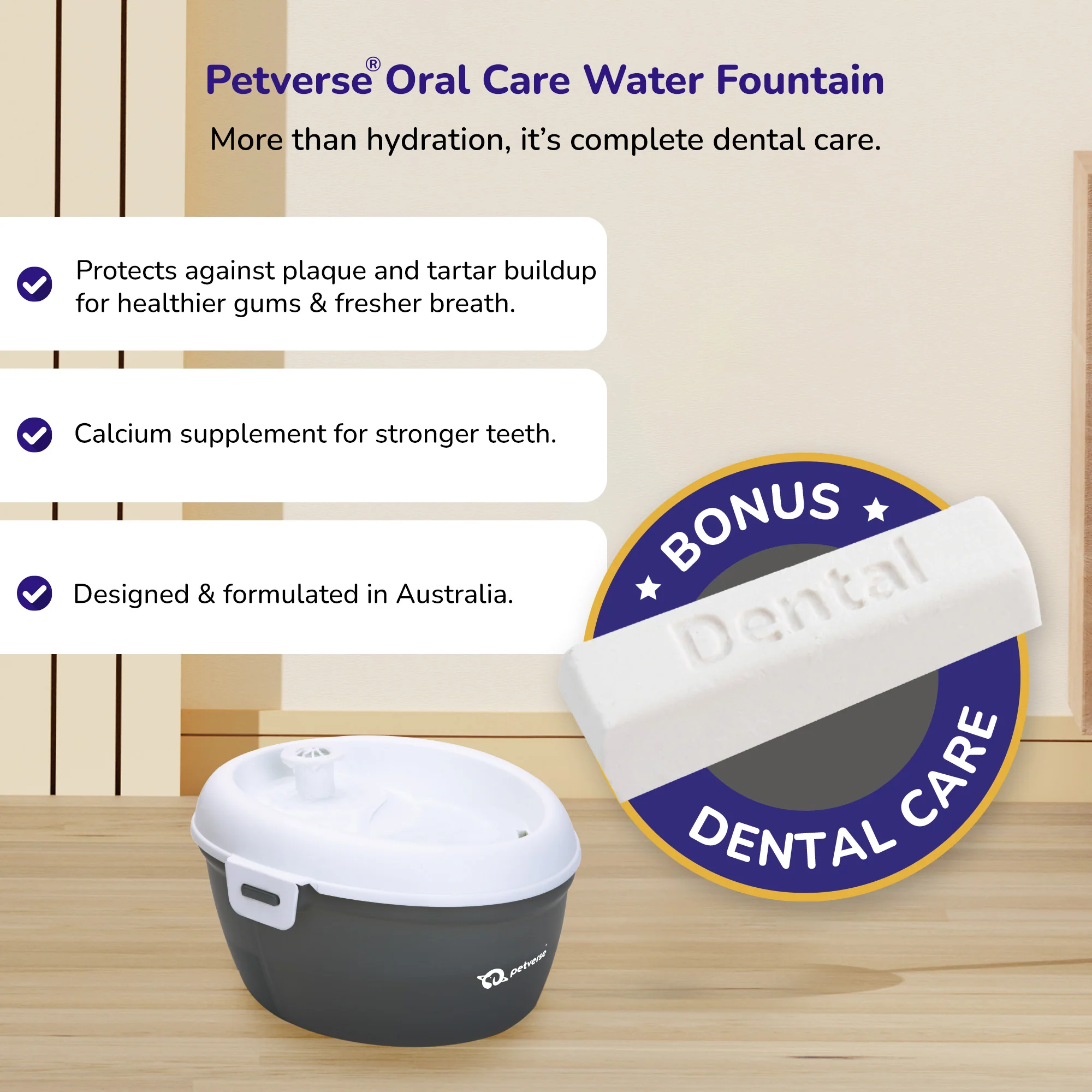 Petverse Oral Care Water Fountain for Dogs & Cats - Image 3