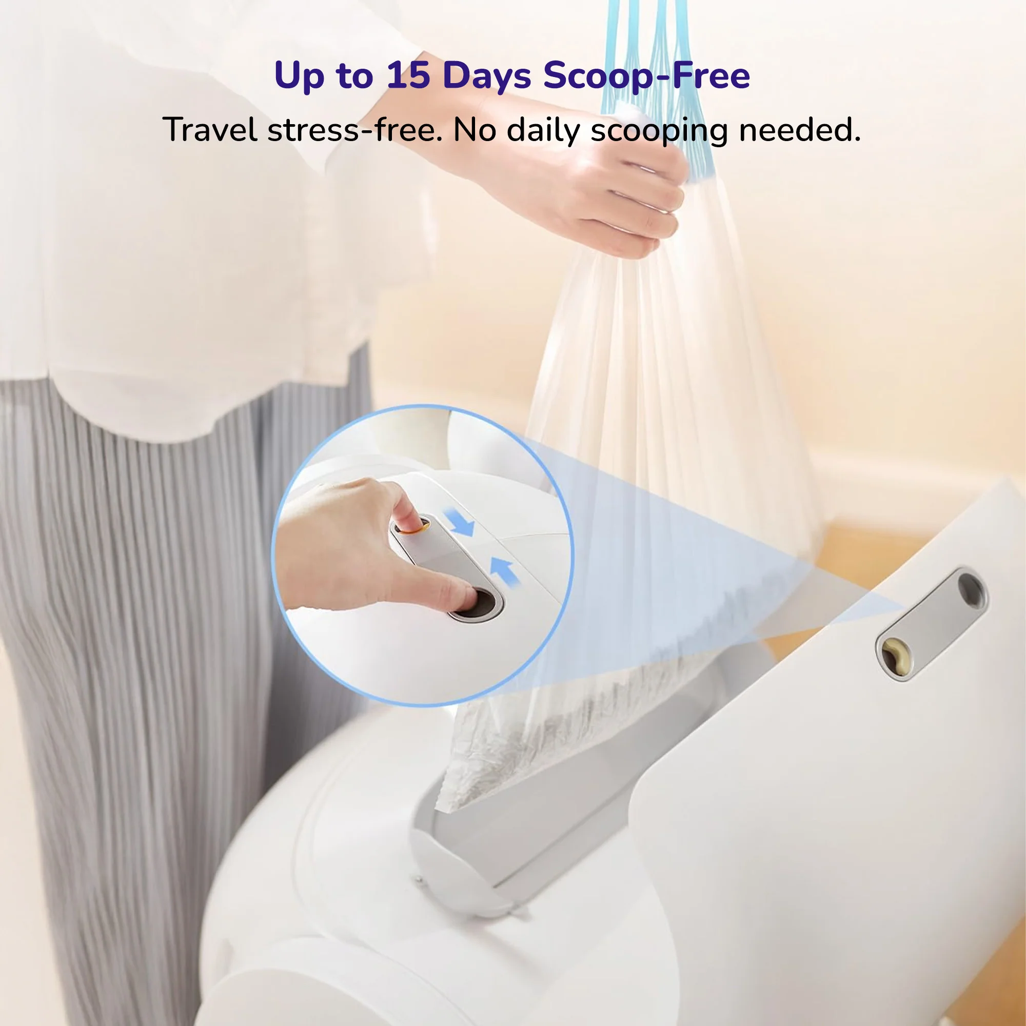 Petverse Pro Automatic Litter Box for Cats (White) - Image 9