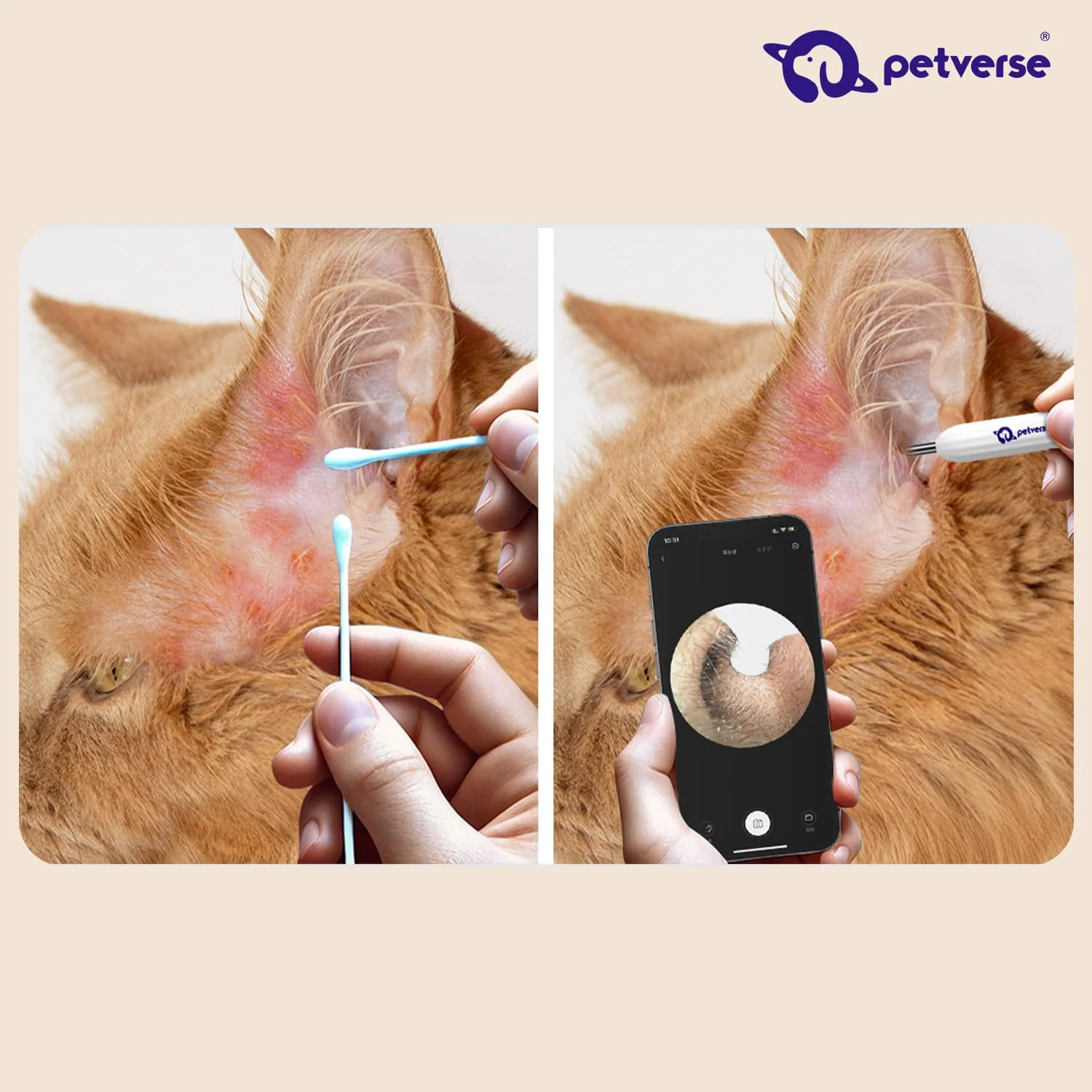 Petverse Smart Visual Pet Ear Cleaner with Camera for Dogs & Cats - Image 5