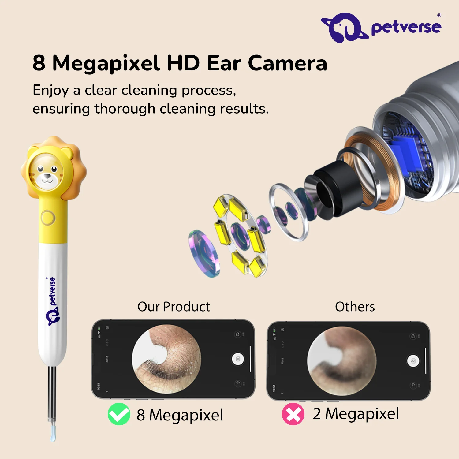 Petverse Smart Visual Pet Ear Cleaner with Camera for Dogs & Cats - Image 6