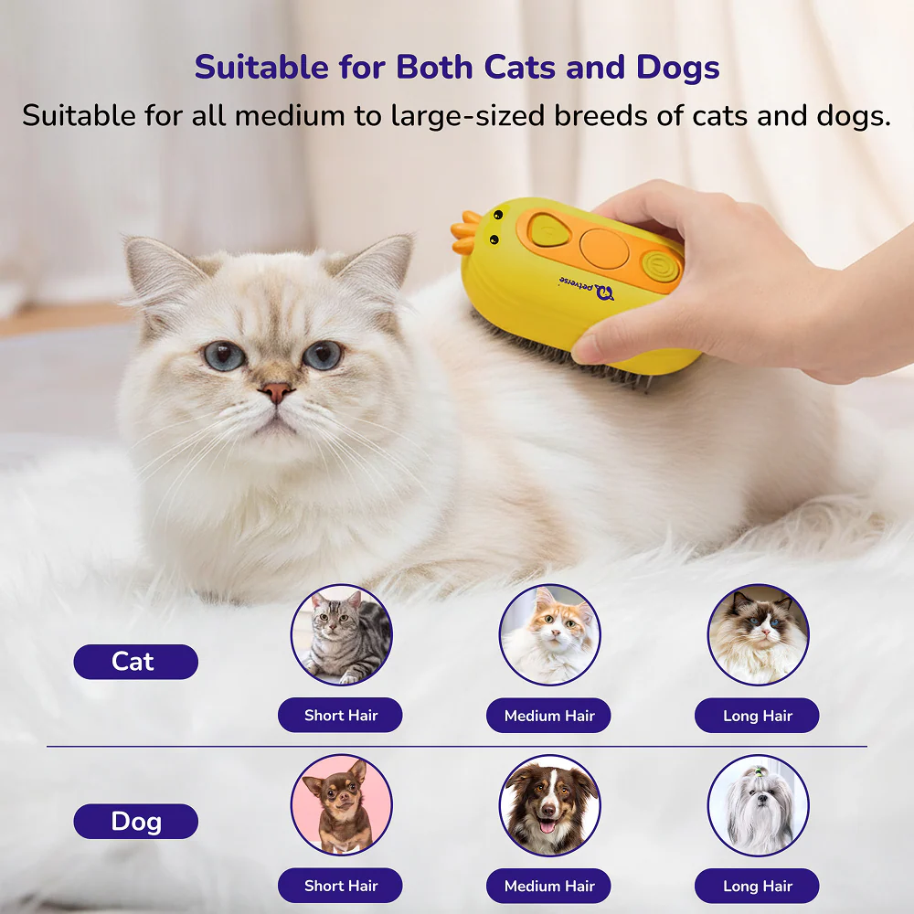 Petverse Steam Brush for Dogs & Cats - Image 2