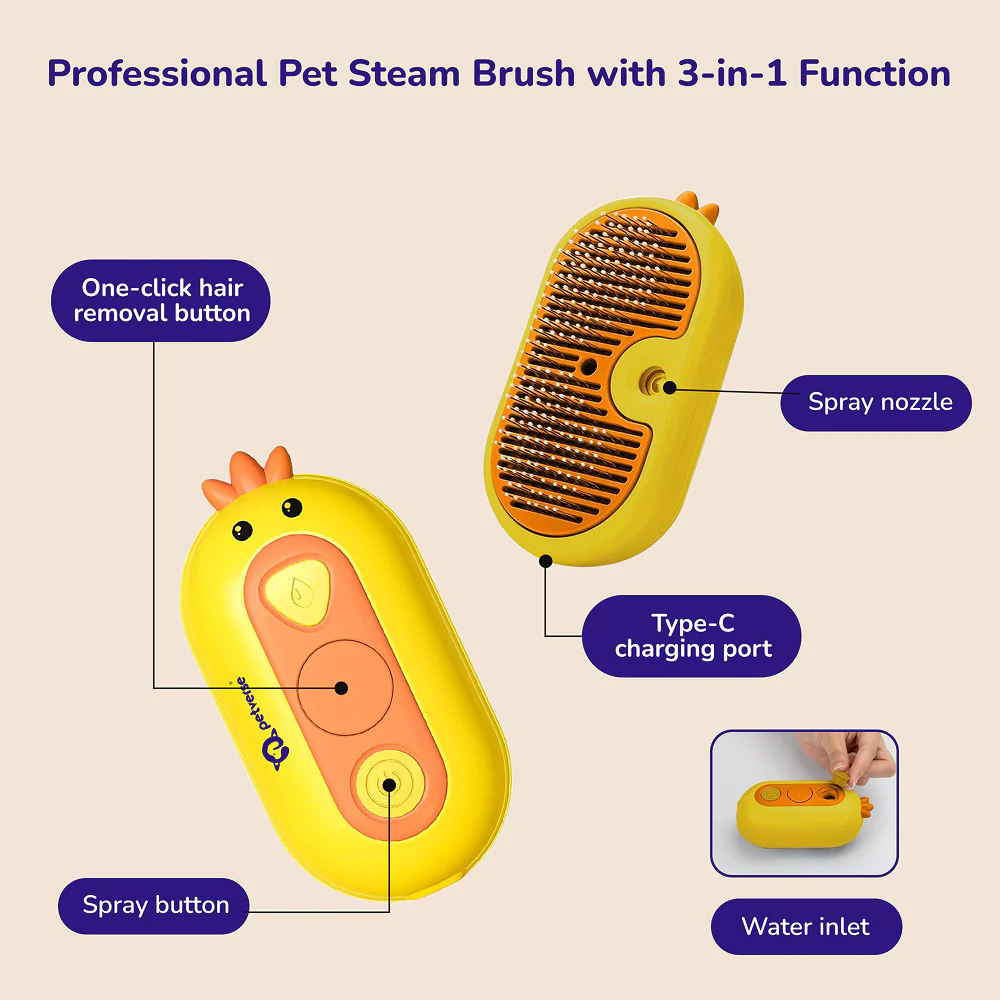 Petverse Steam Brush for Dogs & Cats - Image 3