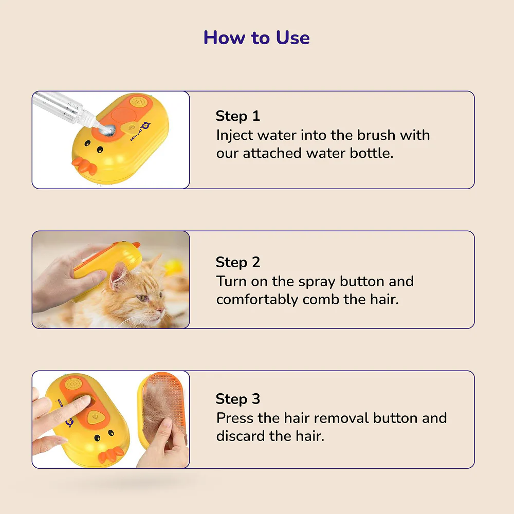 Petverse Steam Brush for Dogs & Cats - Image 6