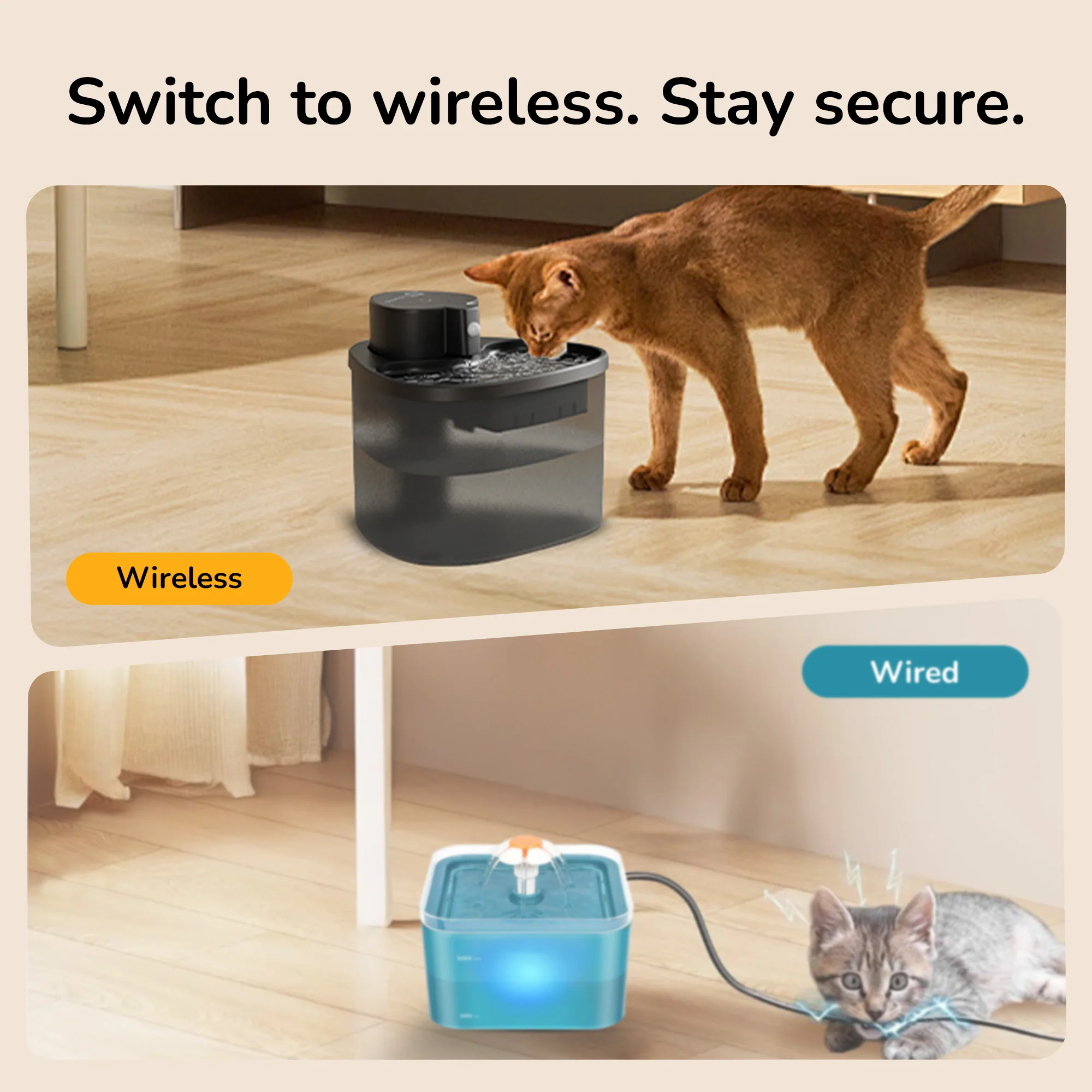 Petverse Wireless Water Fountain for Dogs & Cats (Black) - Image 6