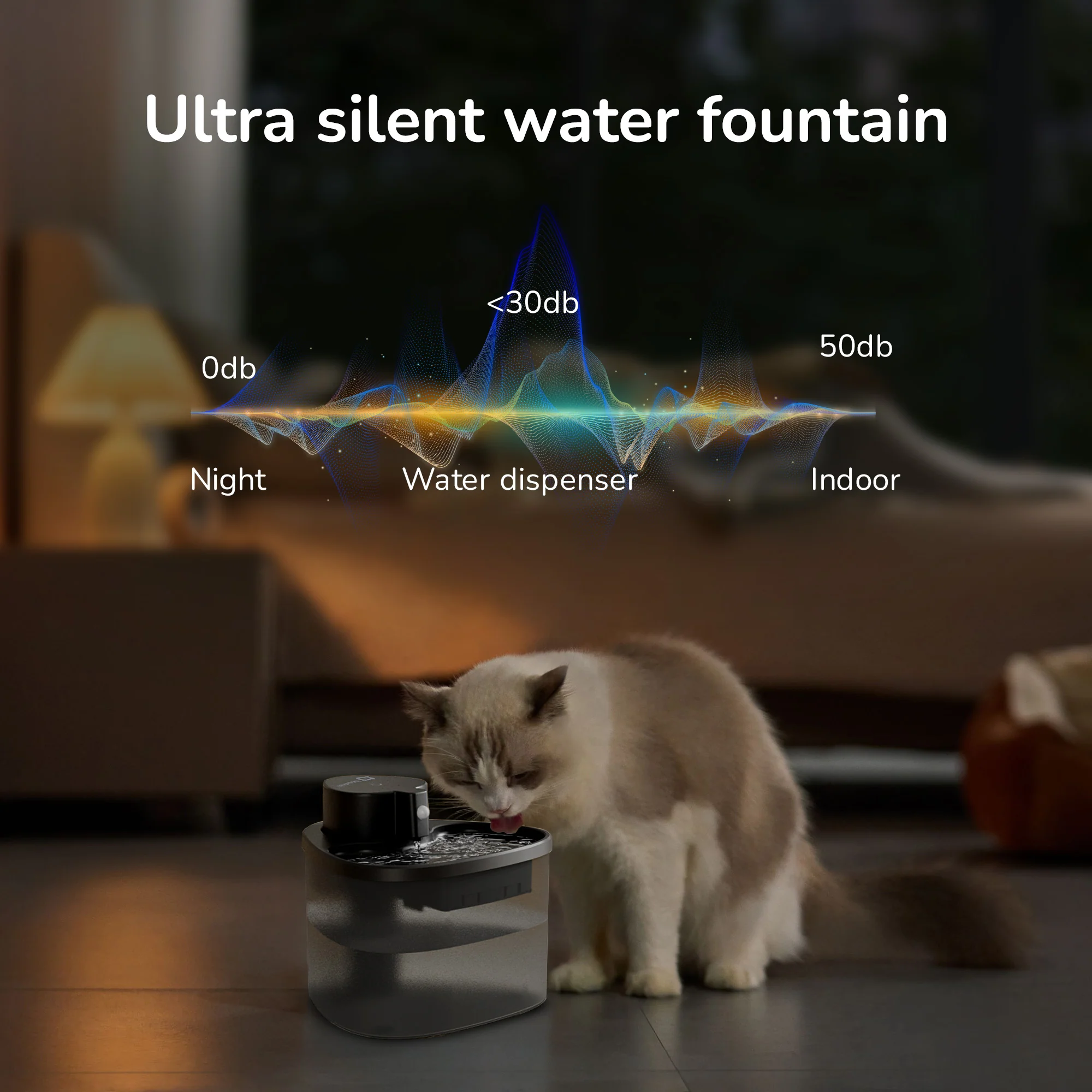Petverse Wireless Water Fountain for Dogs & Cats (Black) - Image 8