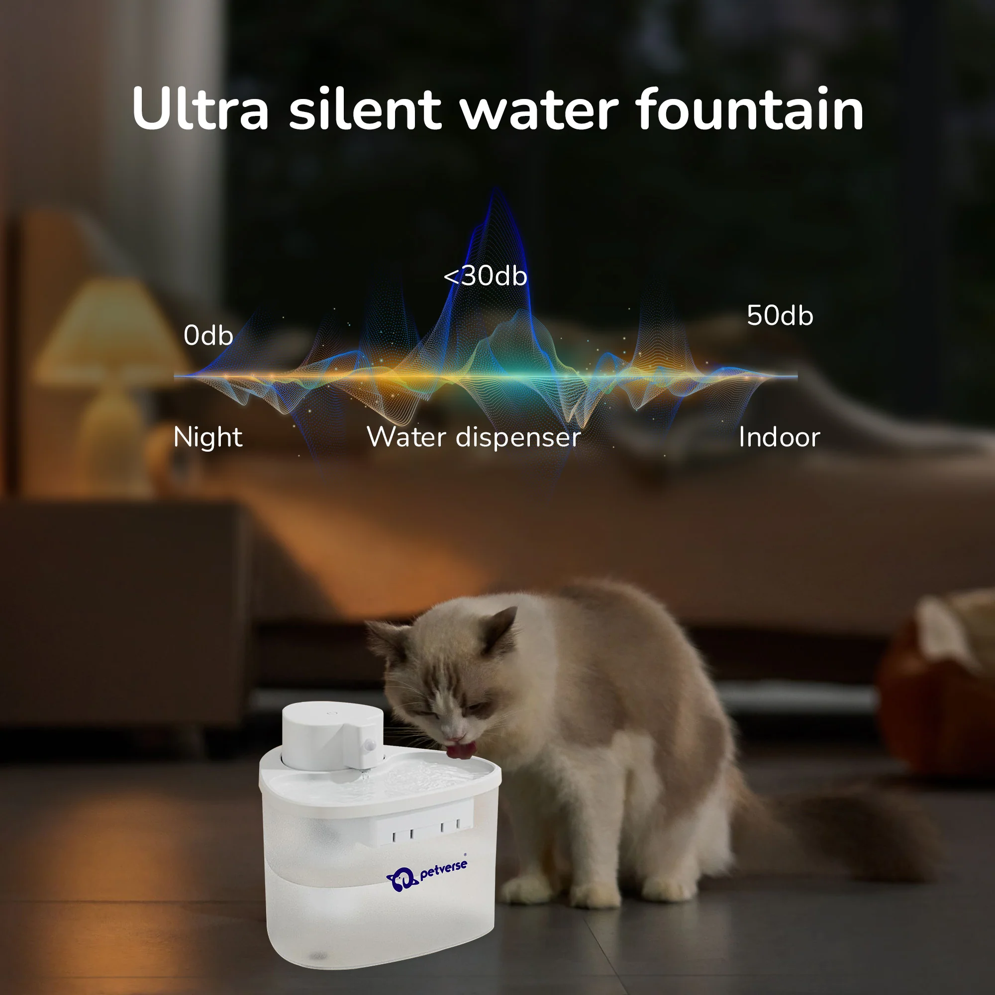 Petverse Wireless Water Fountain for Dogs & Cats (White) - Image 4