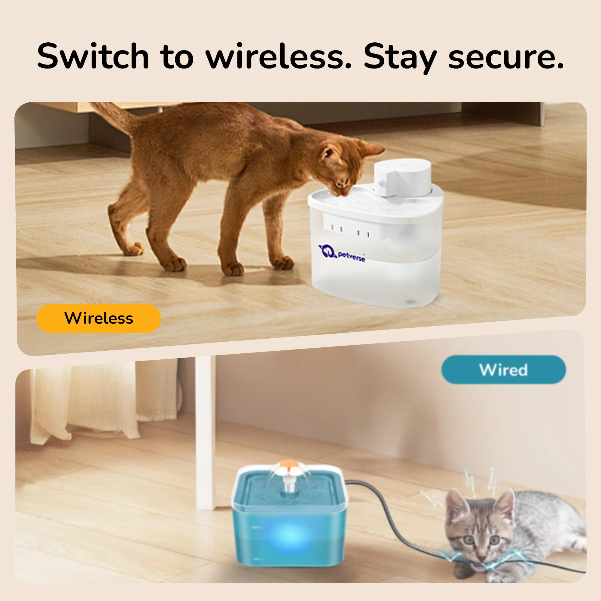 Petverse Wireless Water Fountain for Dogs & Cats (White) - Image 9