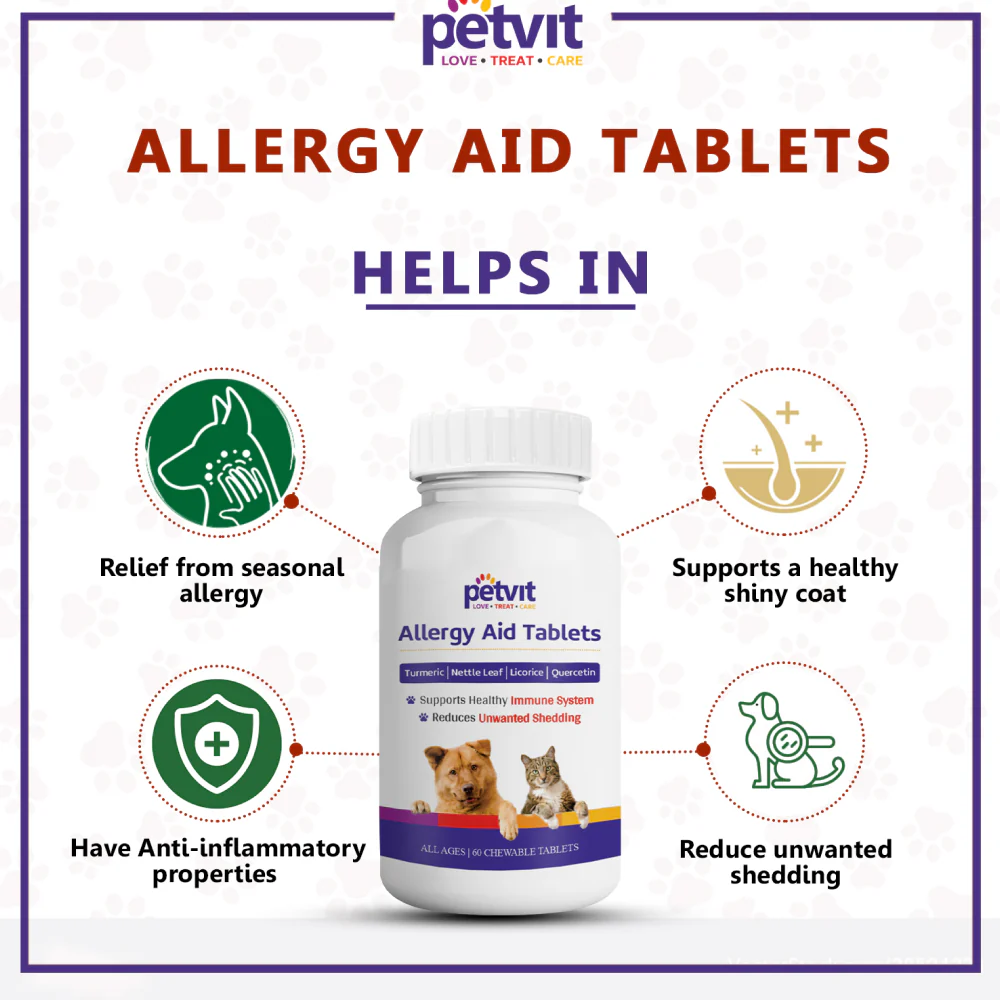 Petvit Allergy Aid Tablets for Dogs and Cats - Image 2