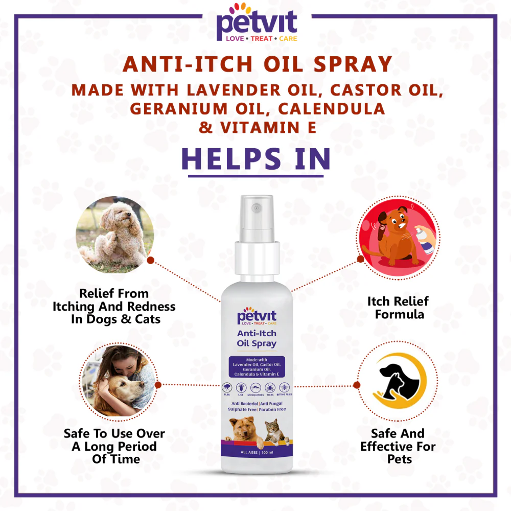 Petvit Anti Itch Oil Spray for Cats & Dogs - Image 5