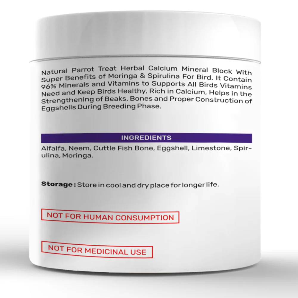 Petvit Calcium Mineral Block with Alfalfa Bird Food - Image 2