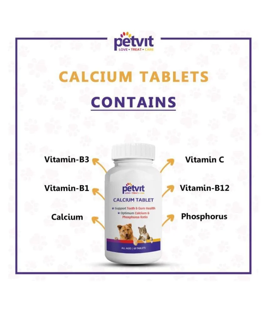 Petvit Calcium Tablets for Dogs and Cats - Image 3
