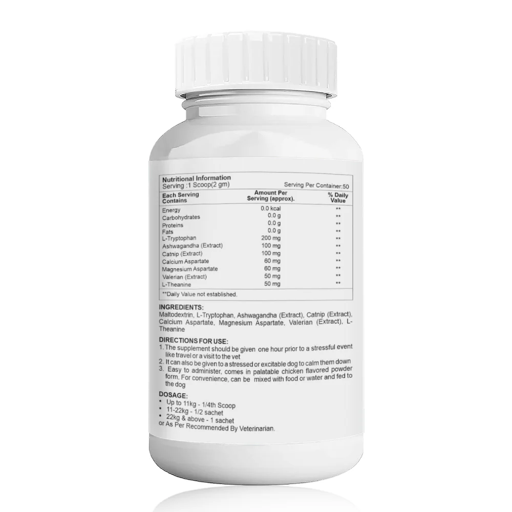 Petvit Calming & Anxiety Powder to Reduce Stress, Aggression & Anxiety for Dogs and Cats - Image 3