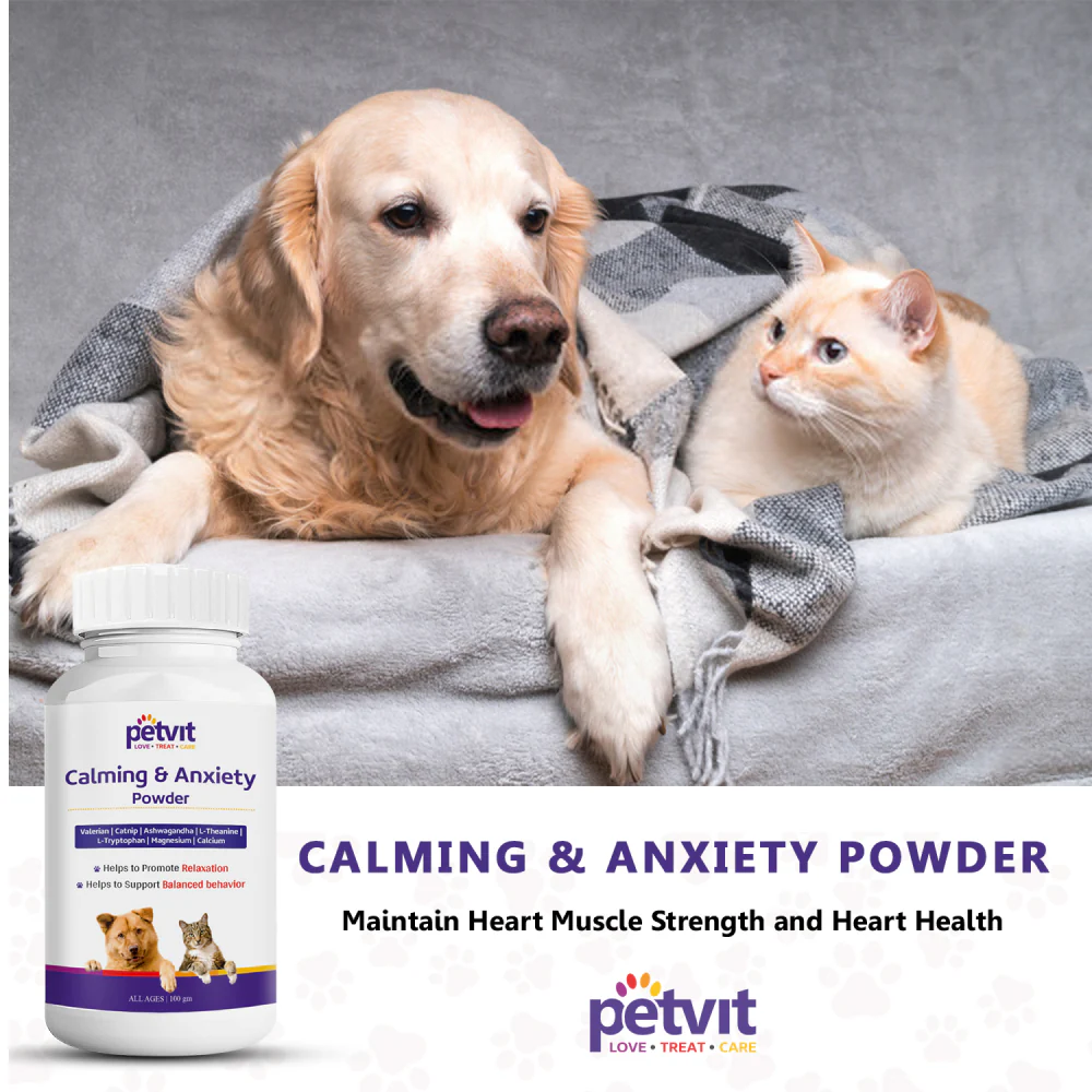 Petvit Calming & Anxiety Powder to Reduce Stress, Aggression & Anxiety for Dogs and Cats - Image 8