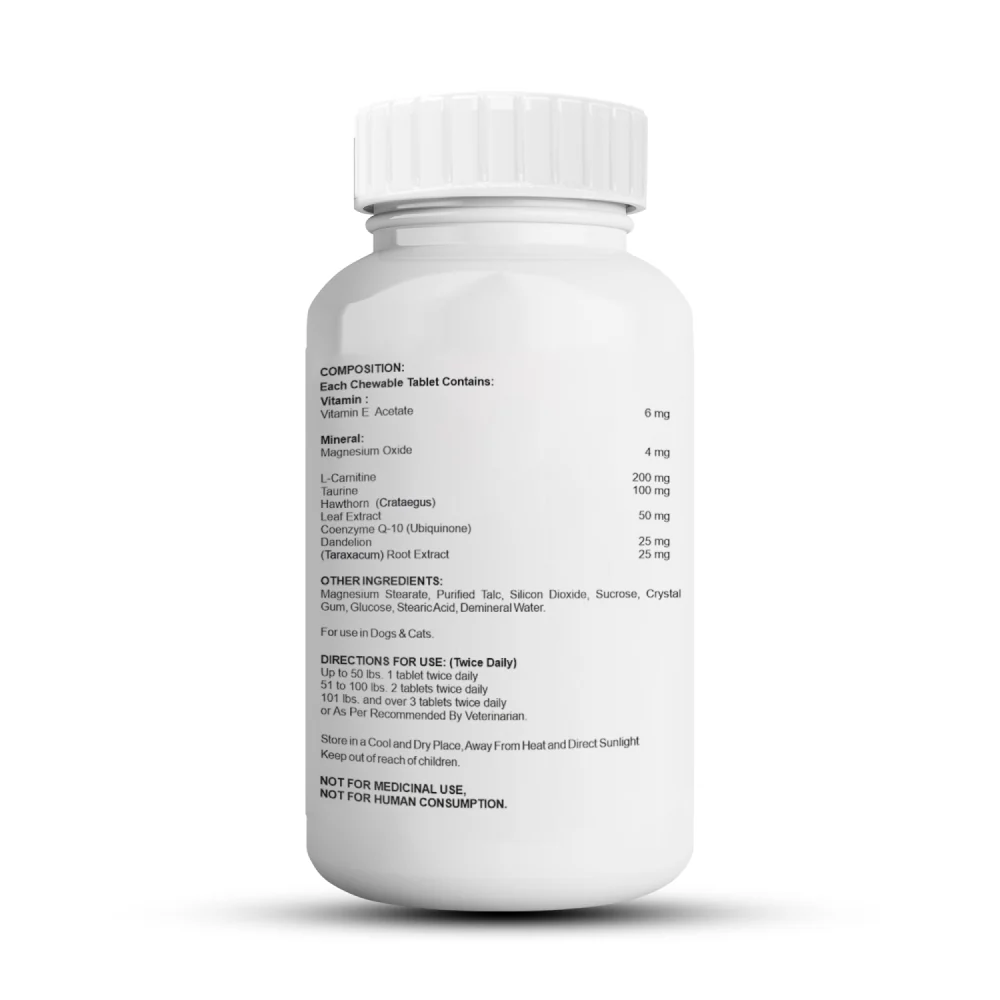 Petvit Cardiovascular Tablets, Coenzyme Q 10 Supplements for Dogs and Cats - Image 3