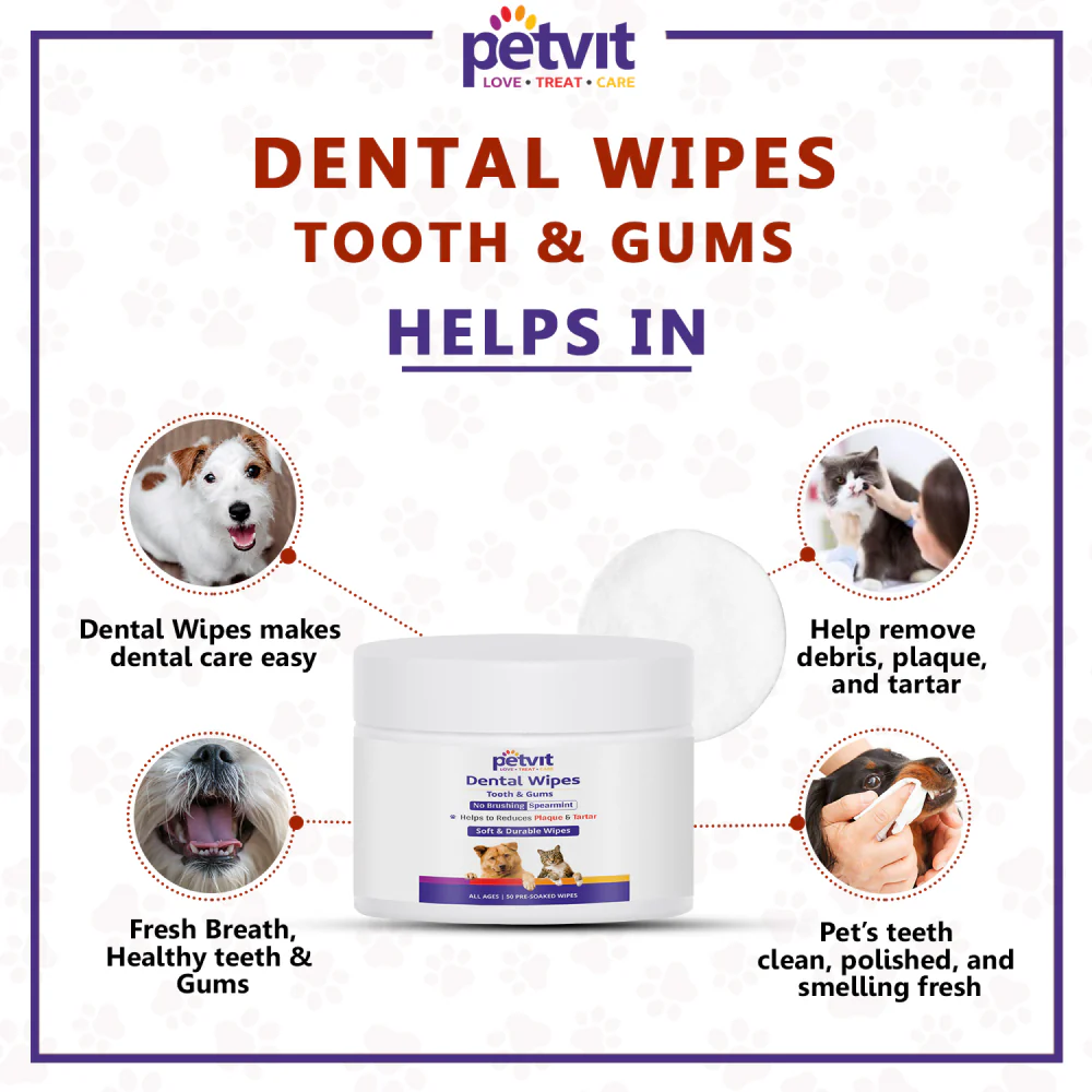 Petvit Dental Wipes for Dogs and Cats - Image 5