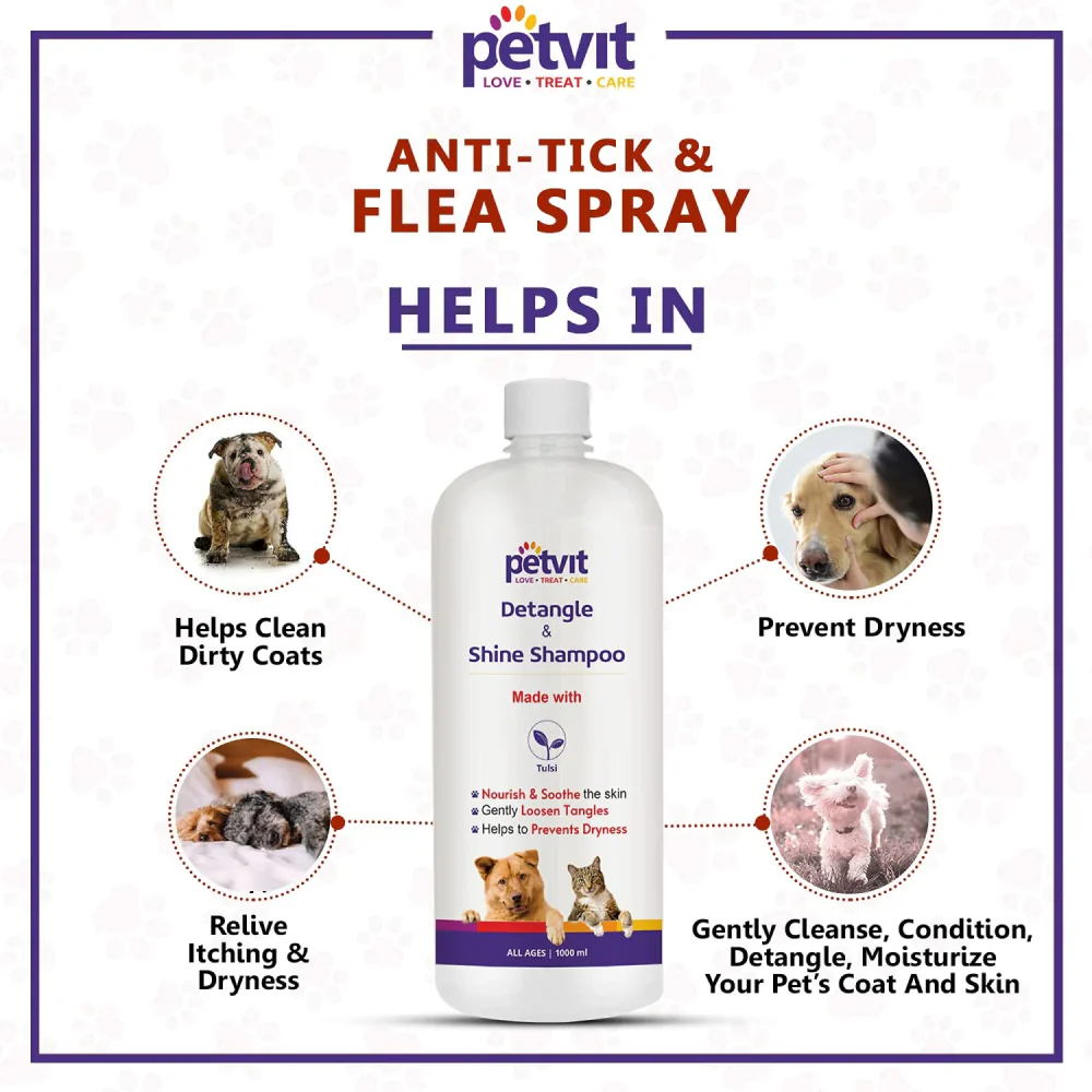 Petvit Detangle & Shine Pet Shampoo for Dogs and Cats - Image 3