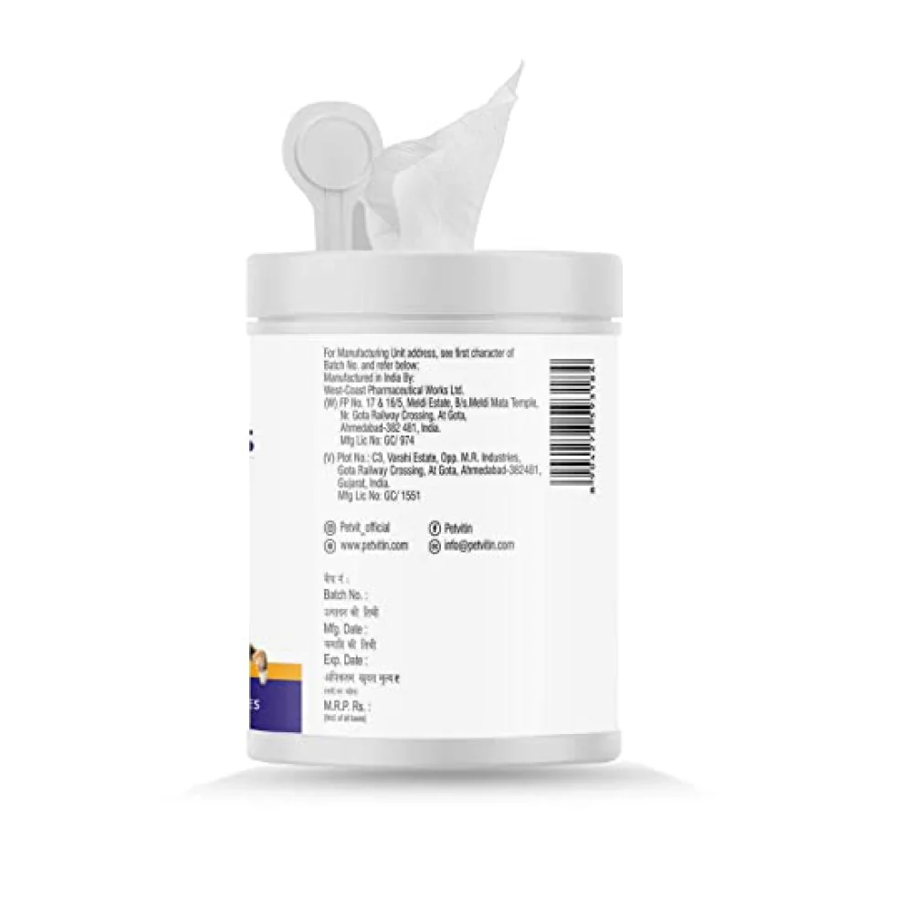 Petvit Ear Cleansing Wipes and Paw & Nose Wipes for Dogs and Cats Combo - Image 9