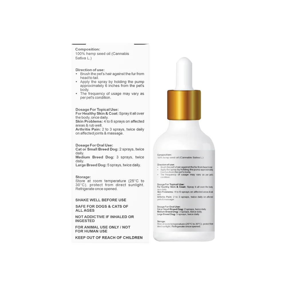 Petvit Hemp Seed Oil for Dogs and Cats - Image 3