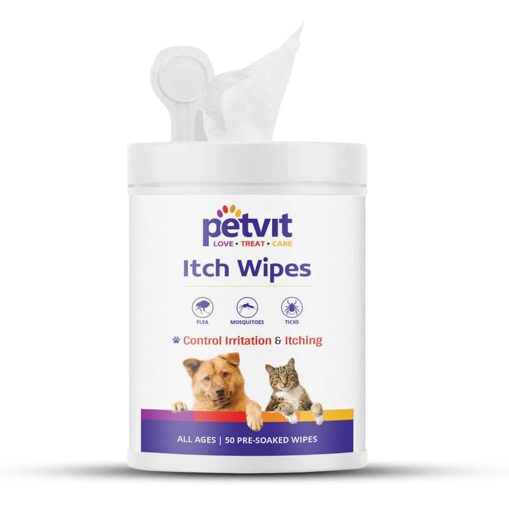 Petvit Itch Wipes and Dogsee Veda ITCH RELIEF Aloe Vera Shampoo for Dogs Combo - Image 2