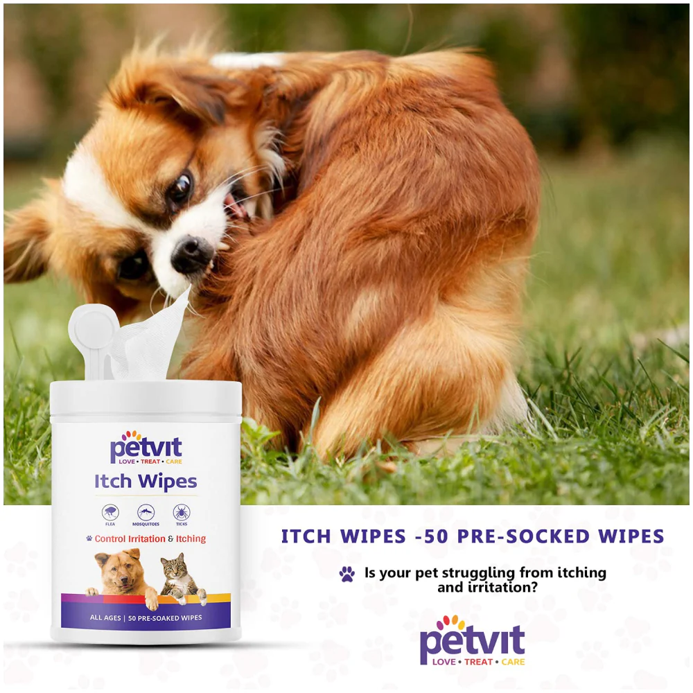 Petvit Itch Wipes for Dogs and Cats - Image 2