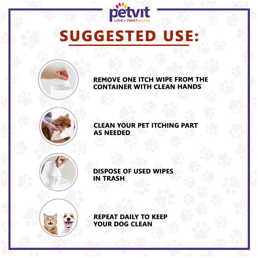 Petvit Itch Wipes for Dogs and Cats - Image 4