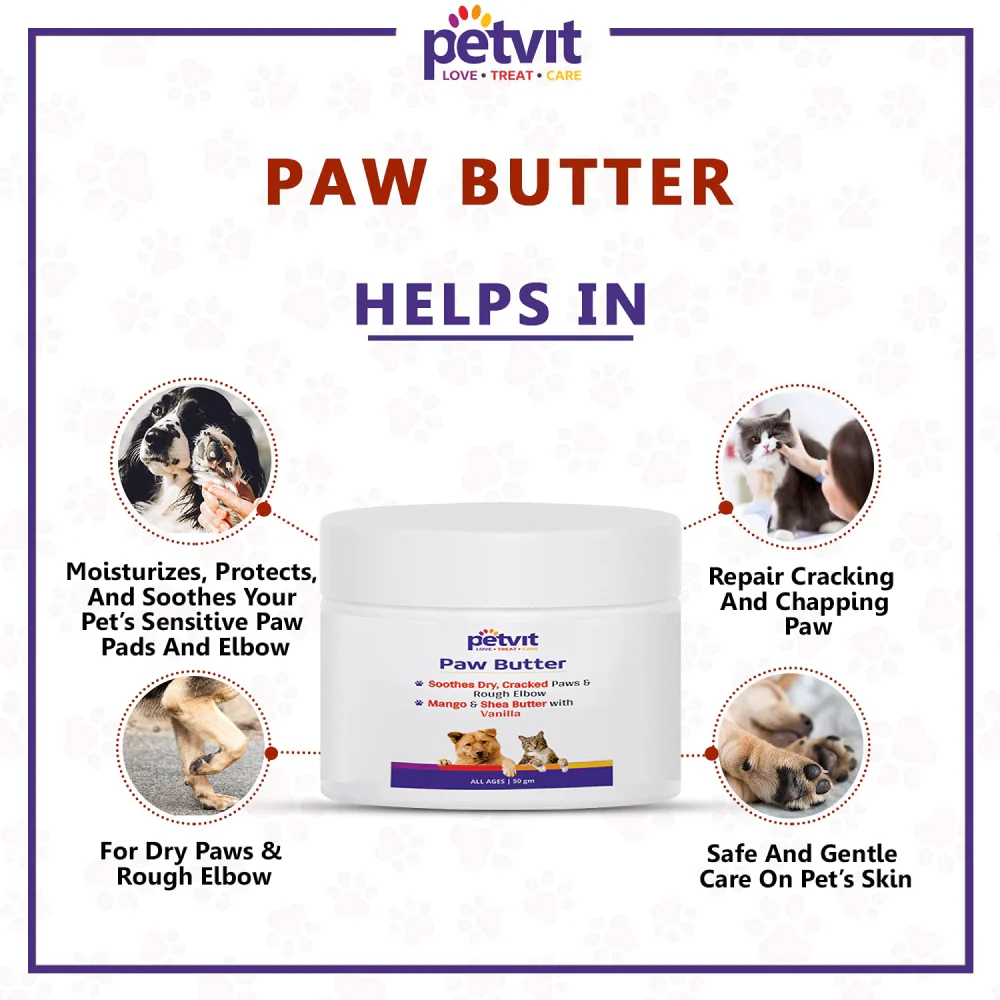 Petvit Mango Shea Butter & Lemon Grass Oil Paw Butter for Dogs and Cats - Image 2
