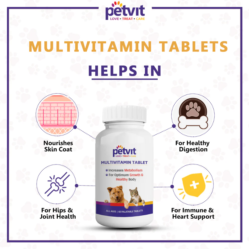 Petvit Multivitamin & Multimineral Tablets for Dogs and Cats - Image 2