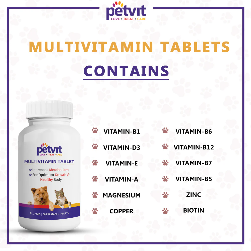 Petvit Multivitamin & Multimineral Tablets for Dogs and Cats - Image 6