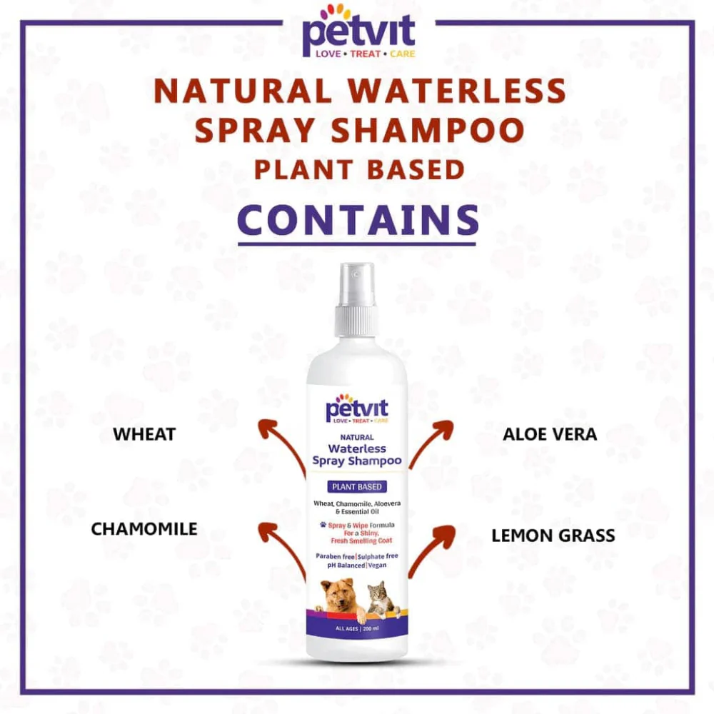 Petvit Plant Based Natural Waterless Shampoo for Dogs - Image 10