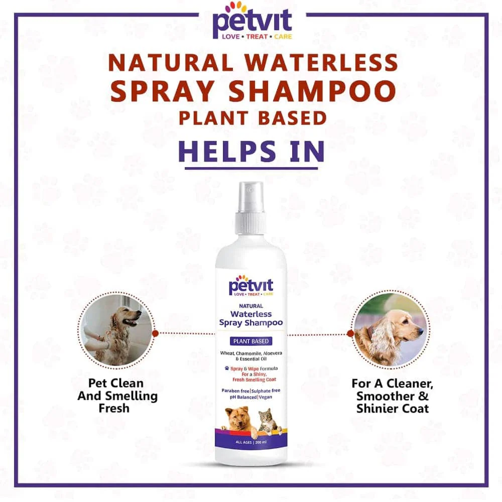 Petvit Plant Based Natural Waterless Shampoo for Dogs - Image 5