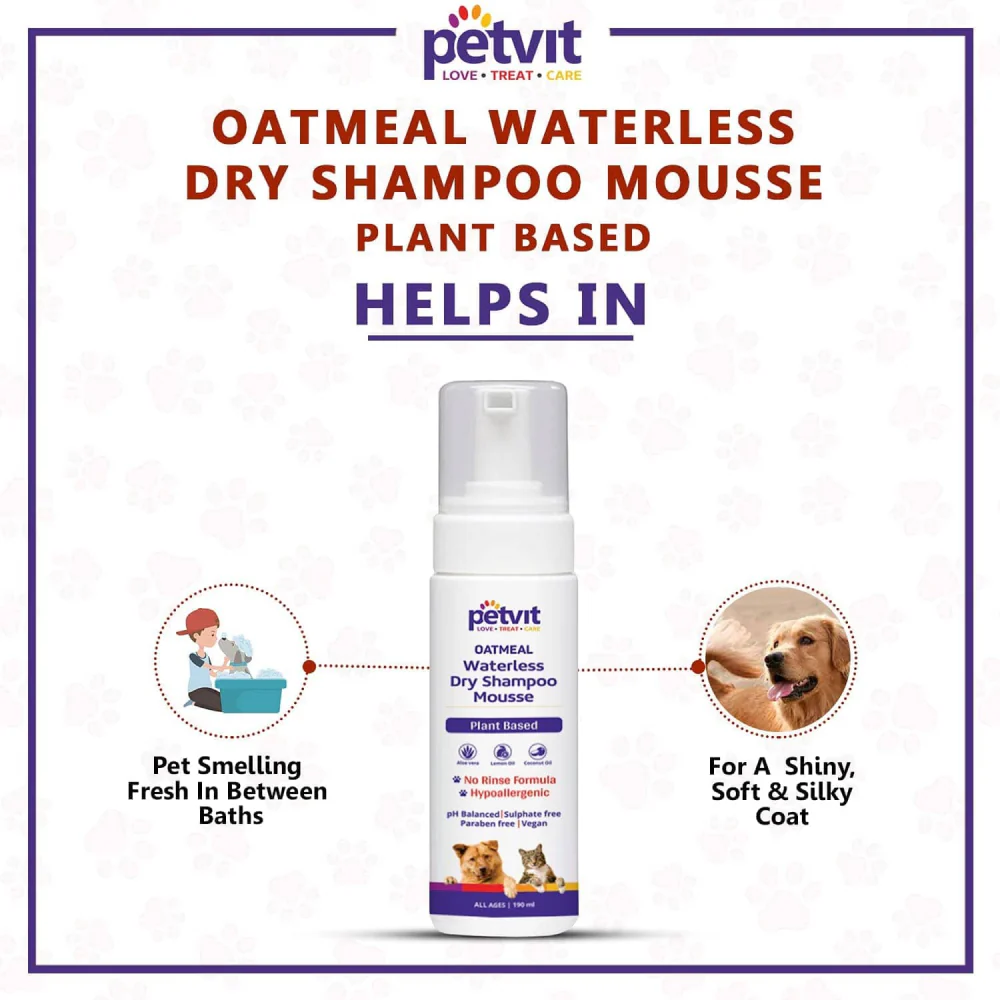 Petvit Oatmeal Waterless Shampoo for Dogs and Cats - Image 6