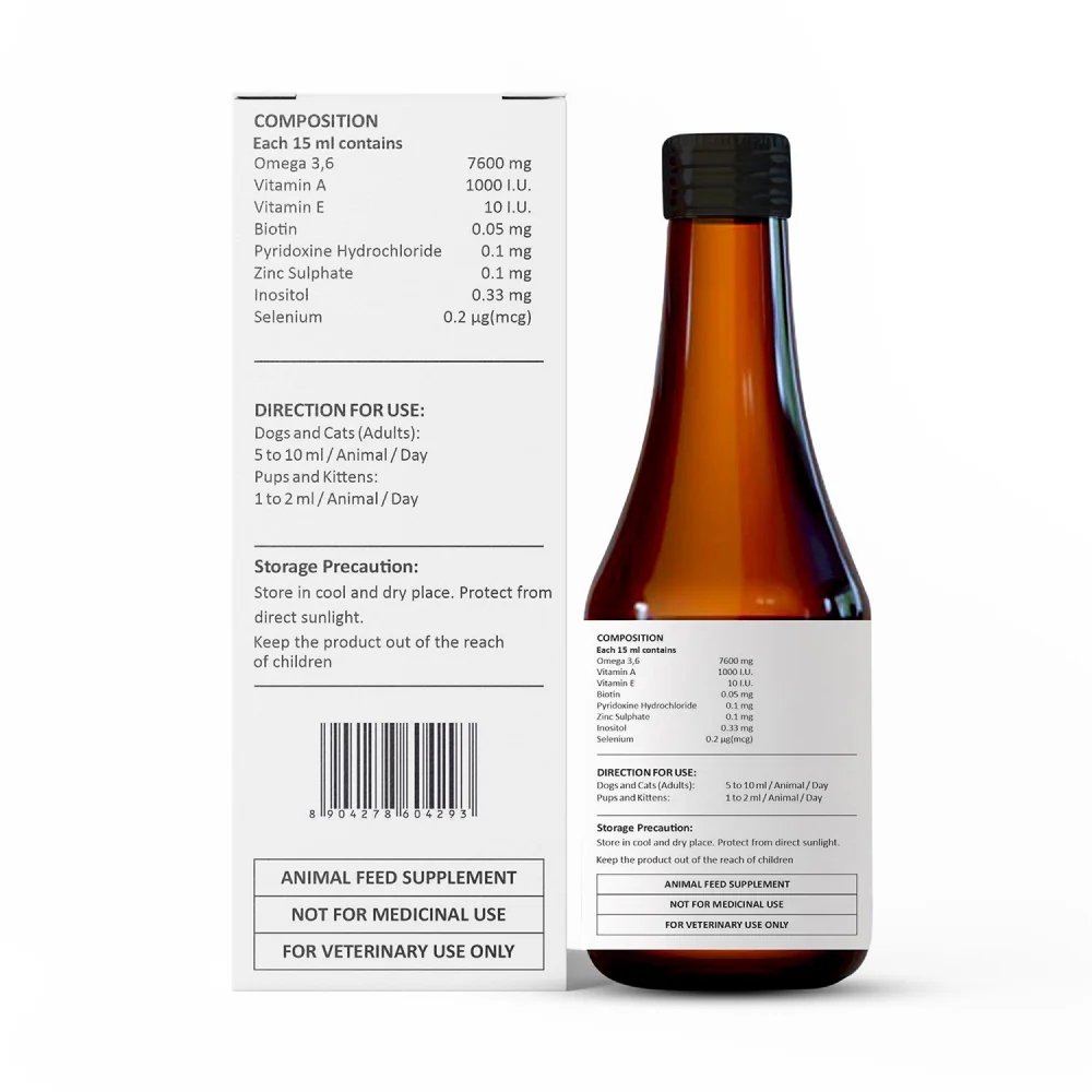 Petvit Omega 3 + 6 Syrup for Dogs and Cats - Image 2