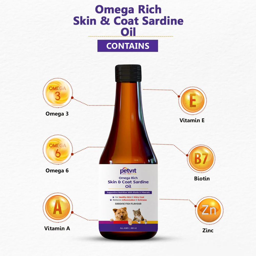 Petvit Omega Rich Skin & Coat Sardine Oil for Dogs and Cats - Image 5