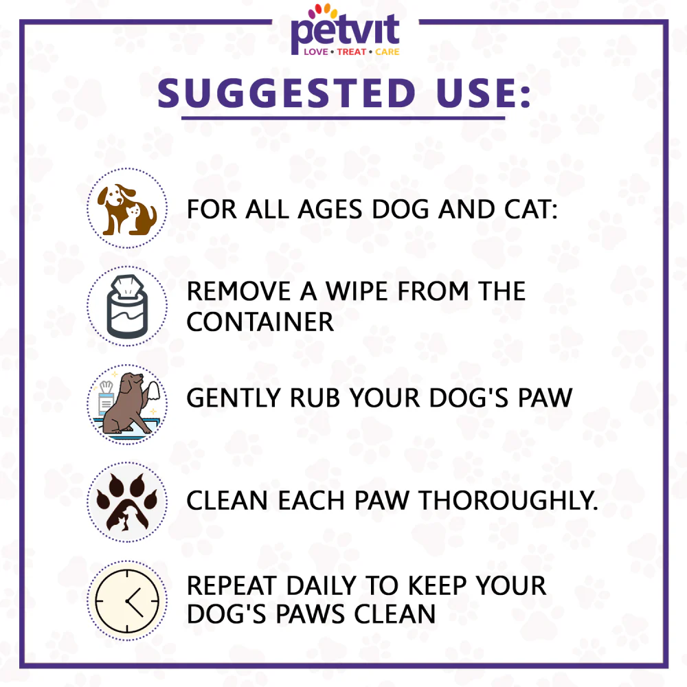 Petvit Paw & Nose Wipes for Dogs and Cats - Image 5