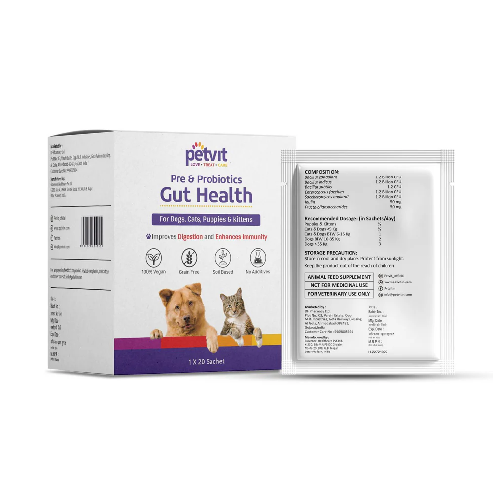 Petvit Pre & Probiotics Gut Health Powder for Dogs and Cats - Image 2