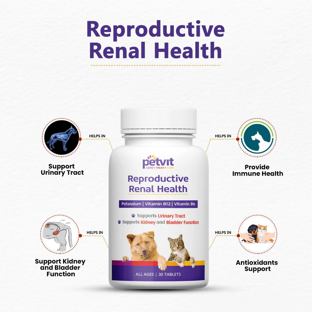 Petvit Reproductive Renal Health Tablet for Dogs and Cats - Image 4