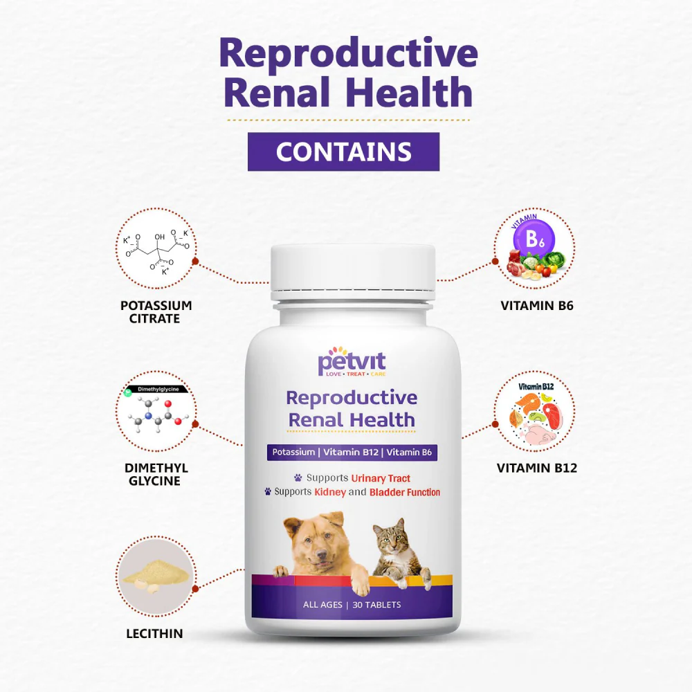 Petvit Reproductive Renal Health Tablet for Dogs and Cats - Image 6