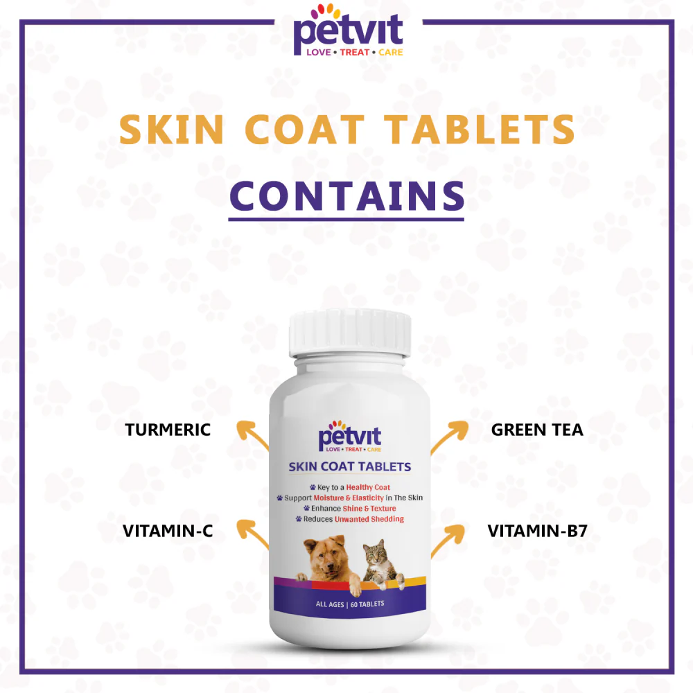 Petvit Skin & Coat Tablets for Dogs and Cats - Image 3