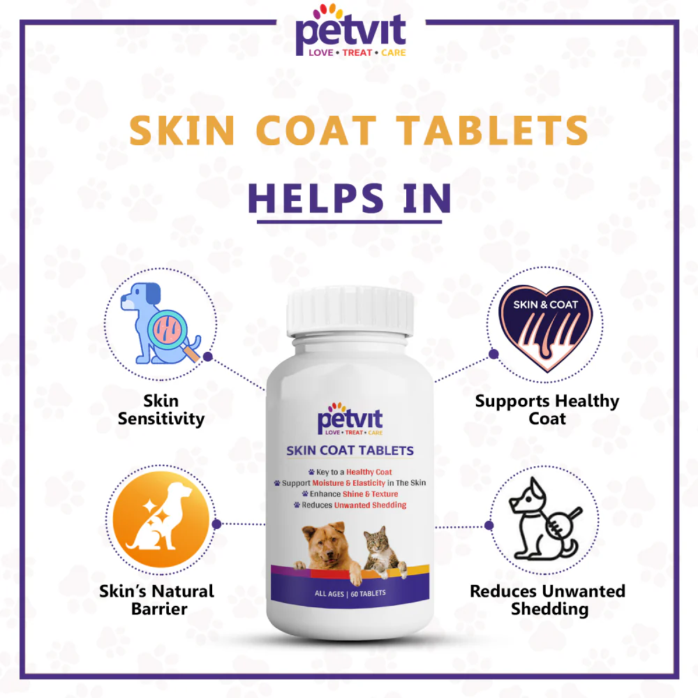 Petvit Skin & Coat Tablets for Dogs and Cats - Image 4