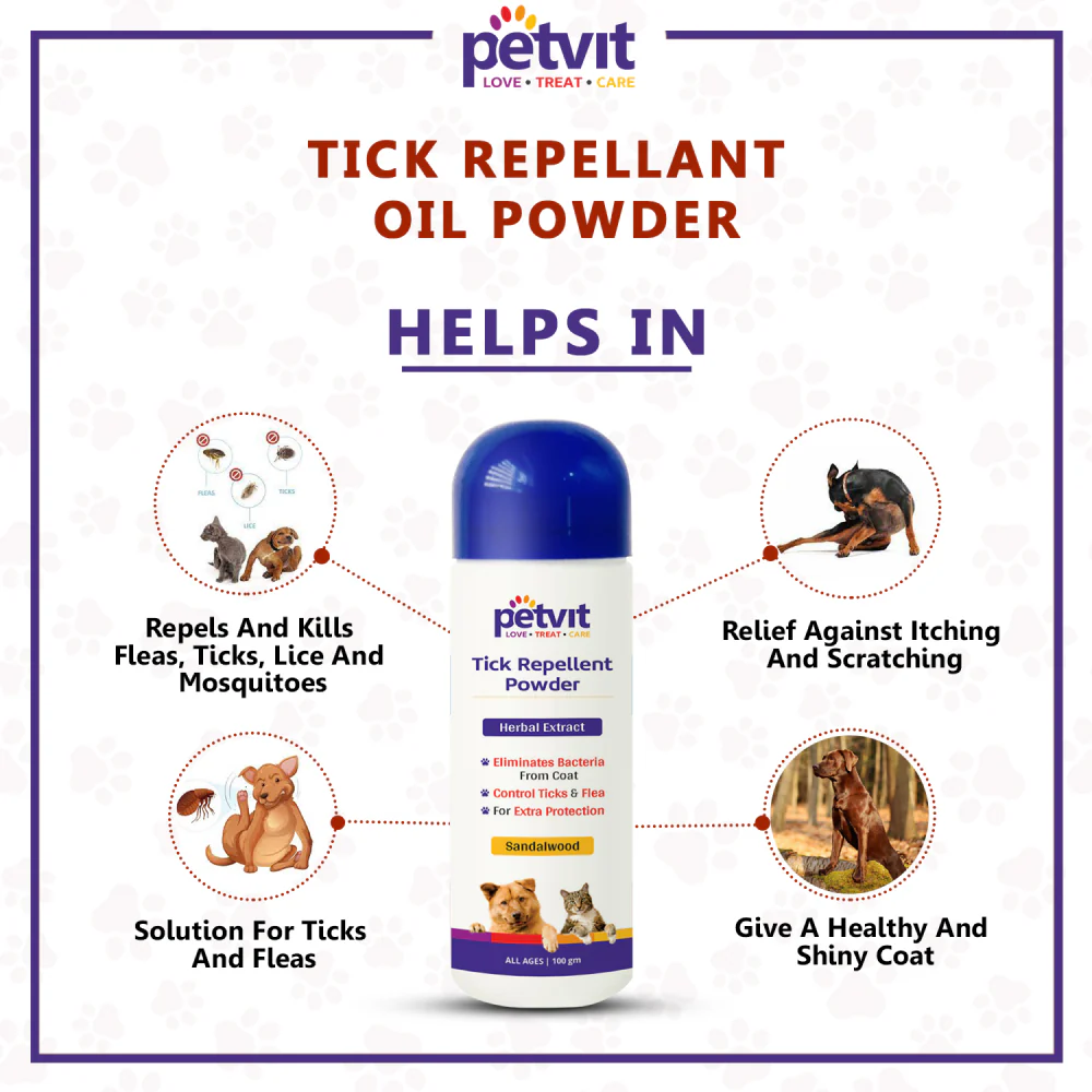 Petvit Tick Repellent Powder for Dogs and Cats - Image 6