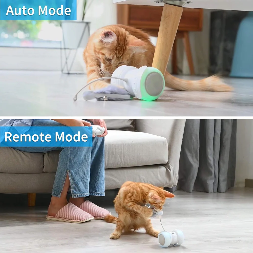 PetVogue Electric Remote Controlled LED Interactive Toy with Speed Adjustment for Cats and Kittens - Image 3