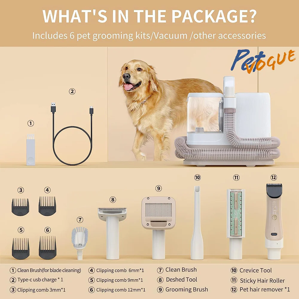 Petvogue 6 in 1 Grooming Kit for Dog & Cats - Image 7
