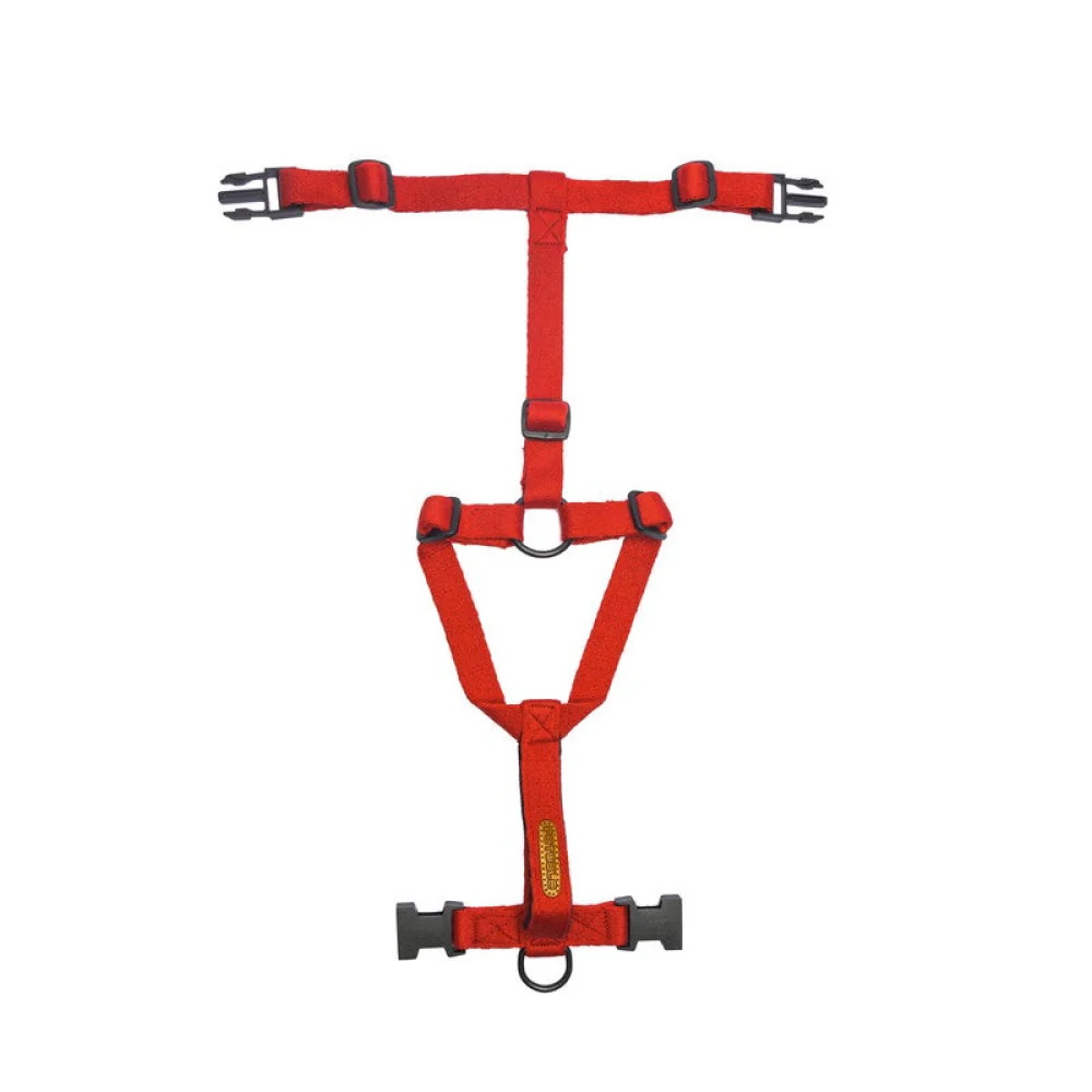 PetWale Cotton Adjustable H Harness for Dogs (Red) - Image 3
